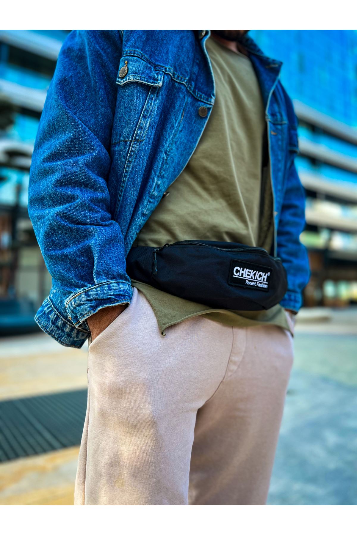 Cnt002 Keten Erkek Çapraz Çantası Sıyah