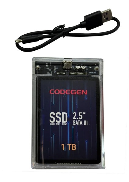 CODEGEN 1TBSSDEXT2 1TB USB 3.0 TAŞINABILIR SSD SİYAH