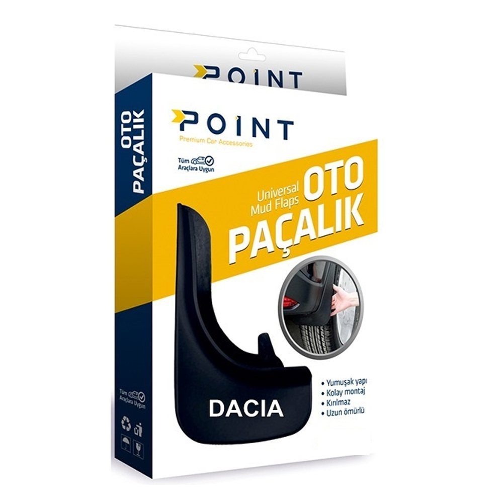 Dacia Paçalık Tozluk Çamurluk Universal Siyah 2'li