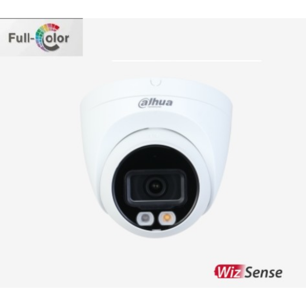 DAHUA IPC-HDW2249T-S-IL, 2Mpix, Full Color, 2,8mm Lens, H265+, 30Mt Gece Görüşü, IP67, Dahili Mikrofon, PoE Dome IP Kamera