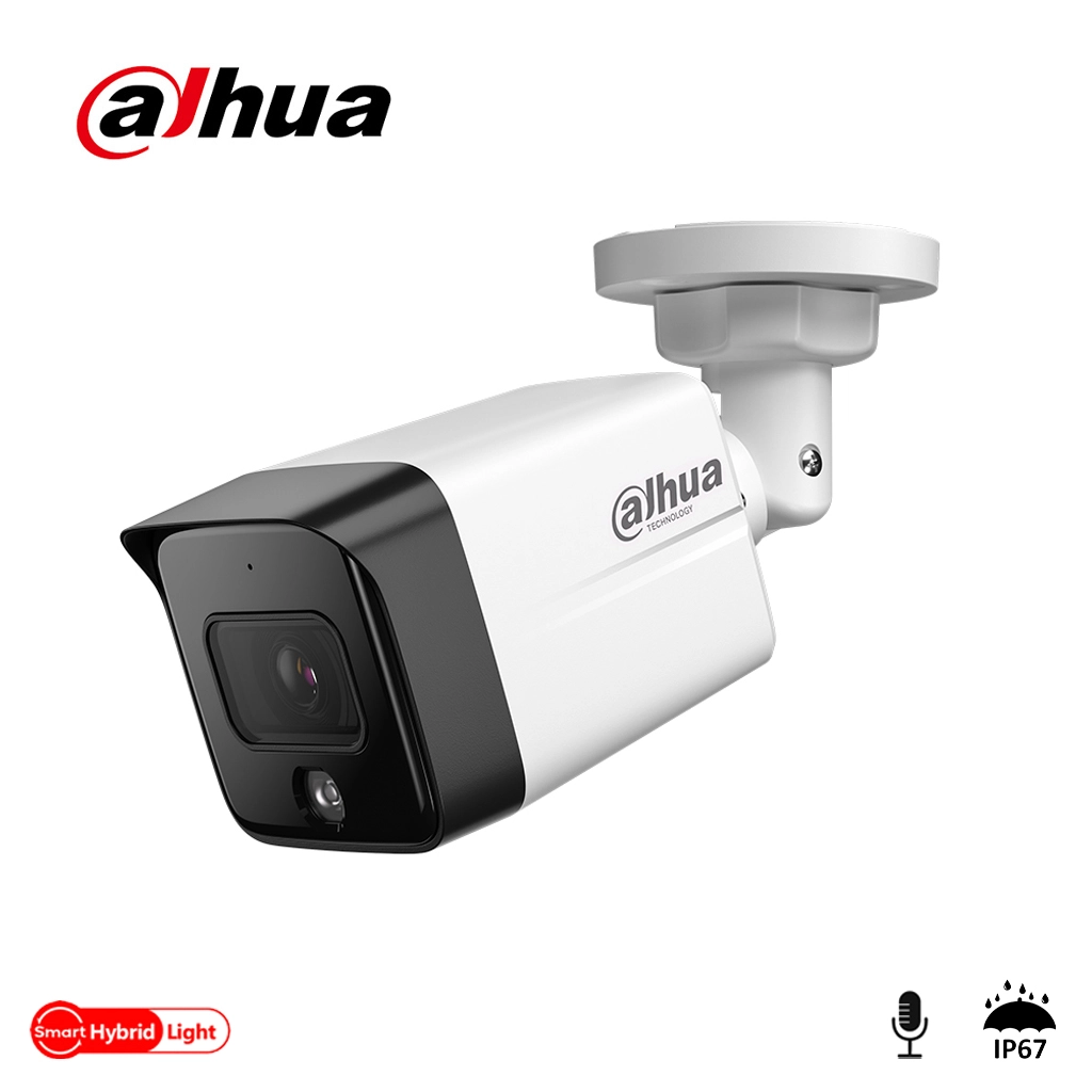 DAHUA IPC-HFW1239TC1-SA-IL-0280B, 2Mpix, 2,8mm Lens, SD Kart, Smart Dual Light, H265+, 30Mt Gece Görüşü, Dahili Mikrofon, IP67, PoE Bullet IP Kamera