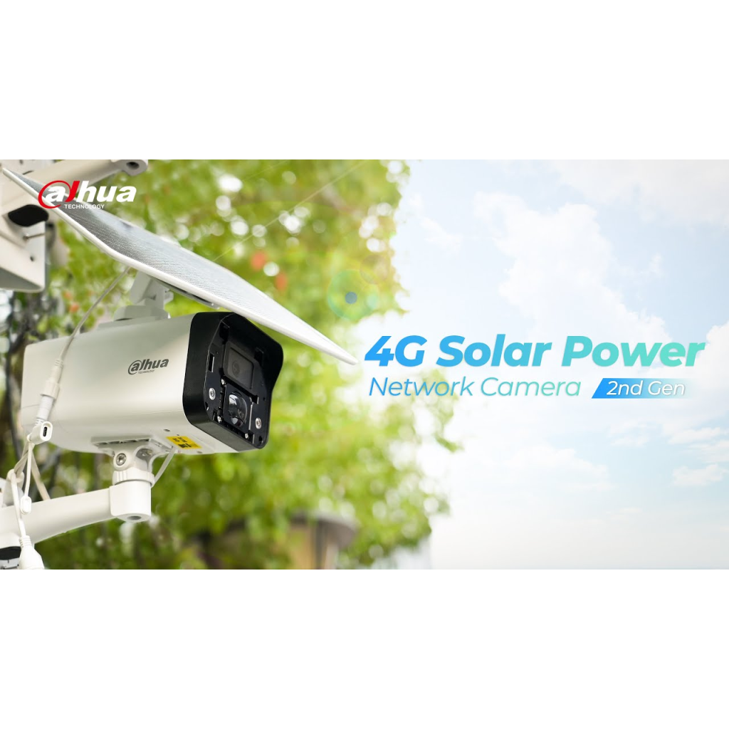 DAHUA IPC-HFW2441DG-4G-SP-B-MAX, 4Mpix, 3,6mm Lens, H265+, 30Mt Gece Görüşü, Dahili Mikrofon, IP67, Solar(Güneş Enerjili) IP Kamera