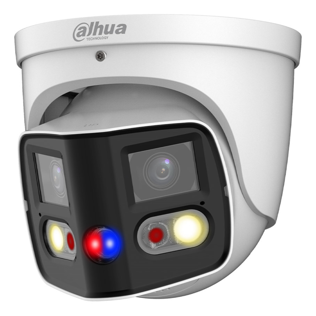 DAHUA IPC-PDW3849-A180-AS-PV, 2X4Mpix, 2,8mm Lens, H265+, 25Mt Gece Görüşü, IP67, Dahili Mikrofon, TiOC Duo Süper Geniş Açı Dome Ip Kamera