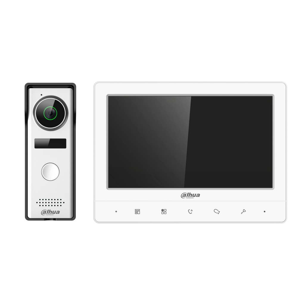 DAHUA KTA02, Analog Villa Tipi Görüntülü İnterkom Kit, 7 inç TFT Ekran, 1,3Mp Kamera, Analog Villa Kit