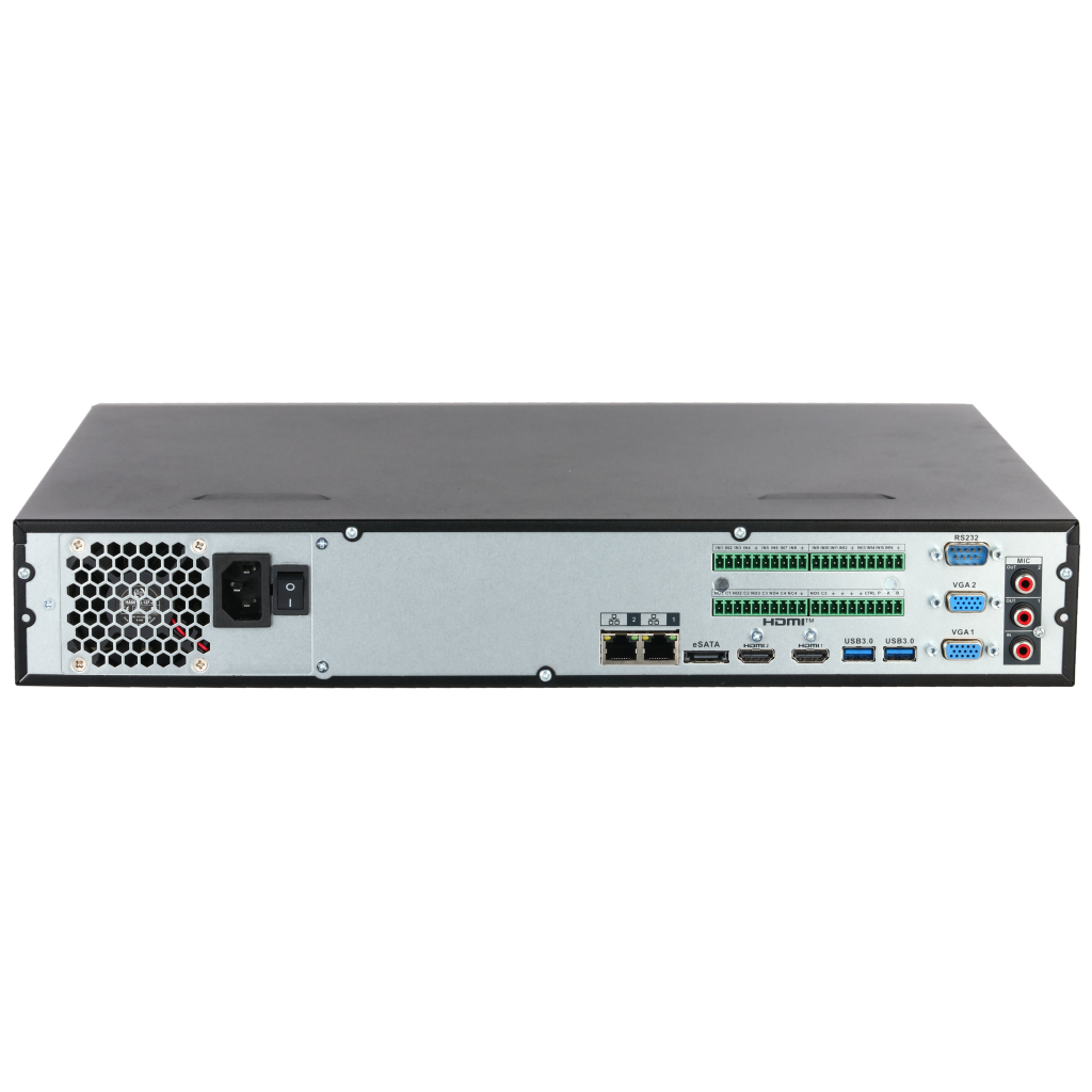 DAHUA NVR5464-EI2, 64Kanal, 32Mpix, H265+, 4 HDD Desteği, 1080P Kayıt, 384Mbps Bant Genişliği, 2 Port GigaBit Lan, NVR
