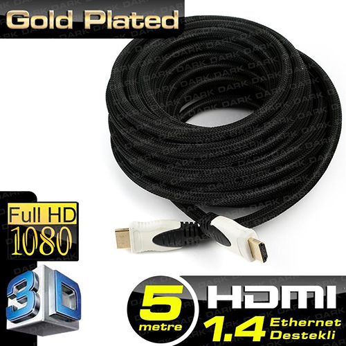 DARK DK-HD-CV14L500 Hdmi to Hdmi ( 5 Metre ) Altın Uç Görüntü Kablosu
