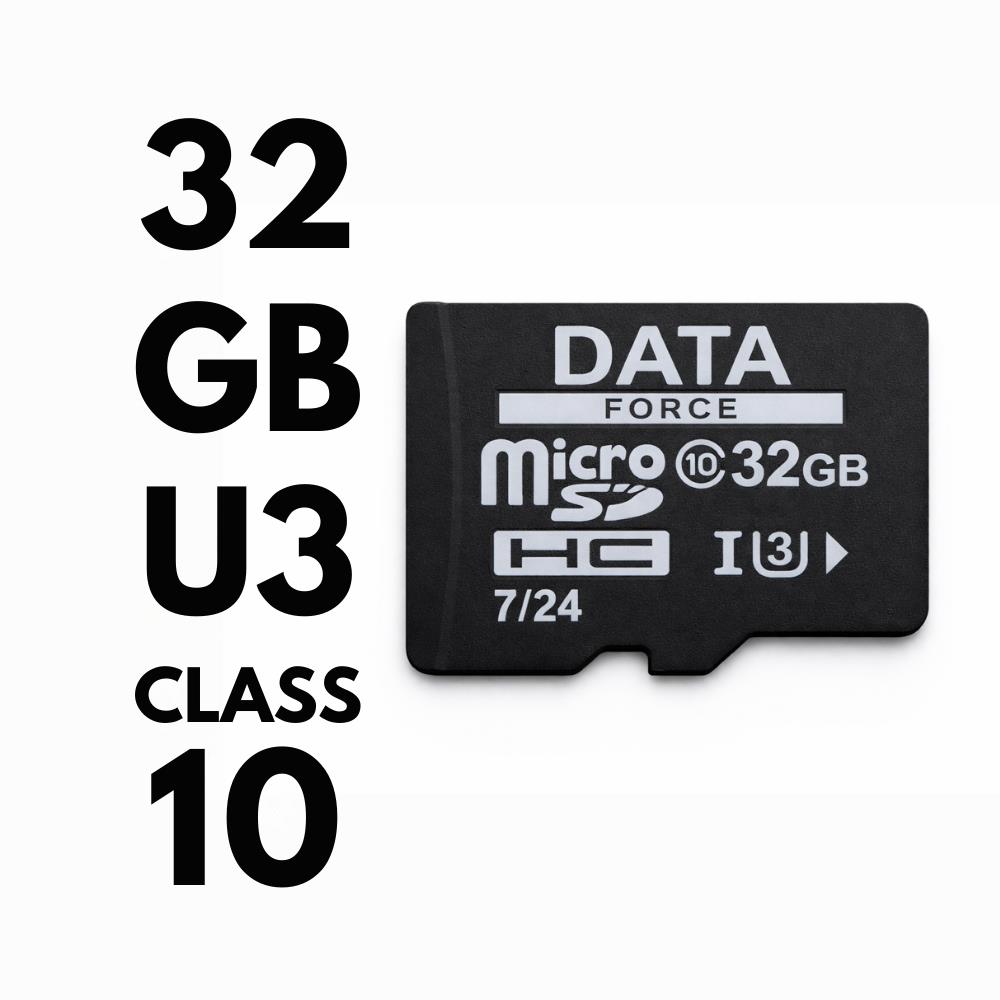 DATAFORCE 32GB U3/CL10 7/24 SURVEILLANCE 100/50MBS HAFIZA KARTI