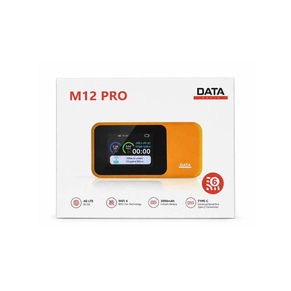 DATAFORCE 4G MODEM-WİFİ 6 M12 PRO ROUTER TAŞINABİLİR