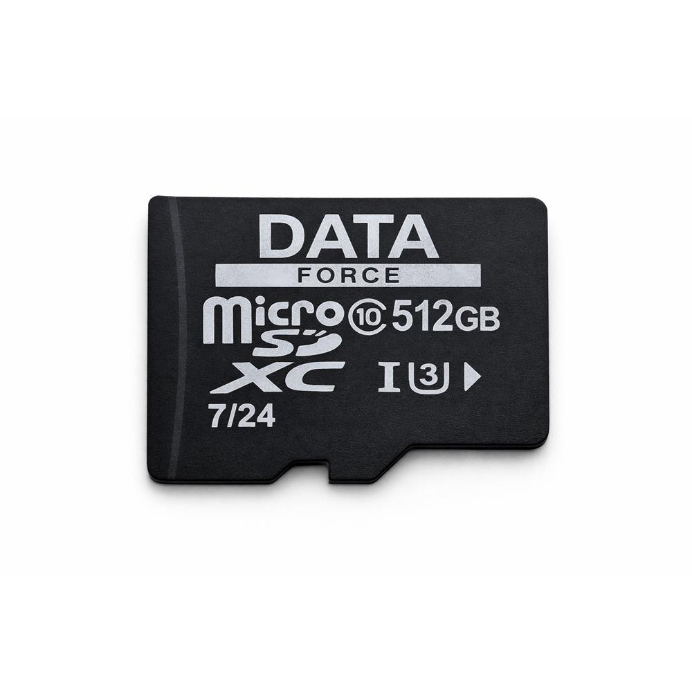 DATAFORCE 512GB U3/CL10 7/24 SURVEILLANCE 100/50MBS HAFIZA KARTI