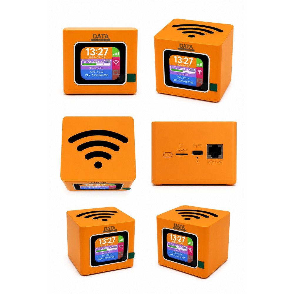 DATAFORCE Q51 4G LTE WİFİ6 3000 MAH TAŞINABİLİR KÜP ROUTER