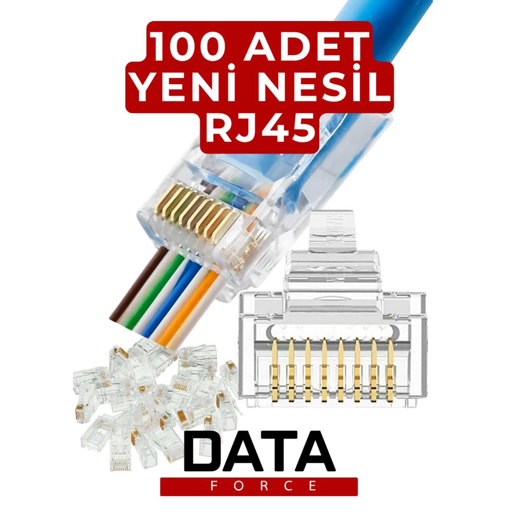 DATAFORCE YENİ NESİL RJ45 JACK (100LÜ PAKET)