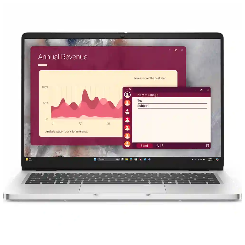 DELL Pro 14 PC14250-BTO300-U Ultra 5-235U, 14" FHD, 32Gb Ram, 512Gb SSD, Paylaşımlı Ekran Kartı, Free Dos Notebook