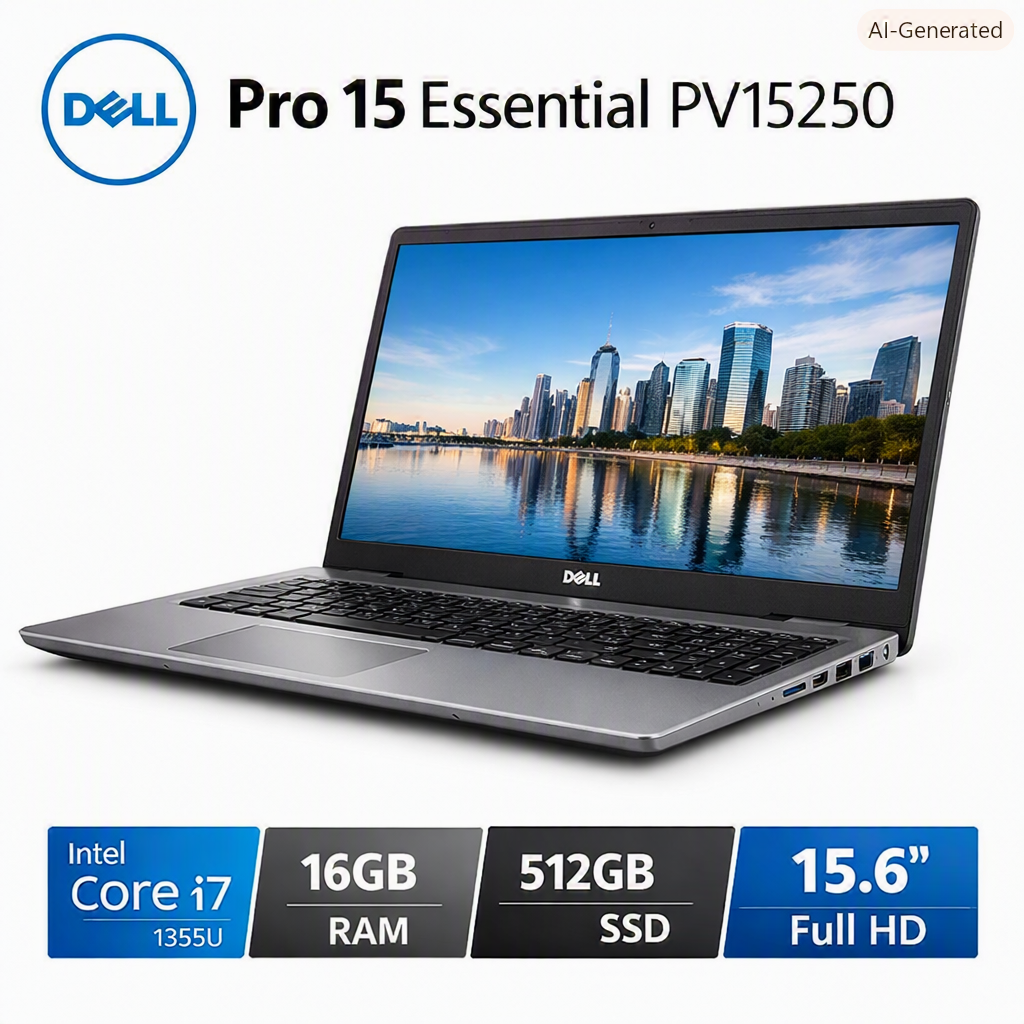 DELL Pro 15 Essential PV15250 i7 1355U 16GB 512GB SSD 15.6 inç Full HD Dizüstü Bilgisayar
