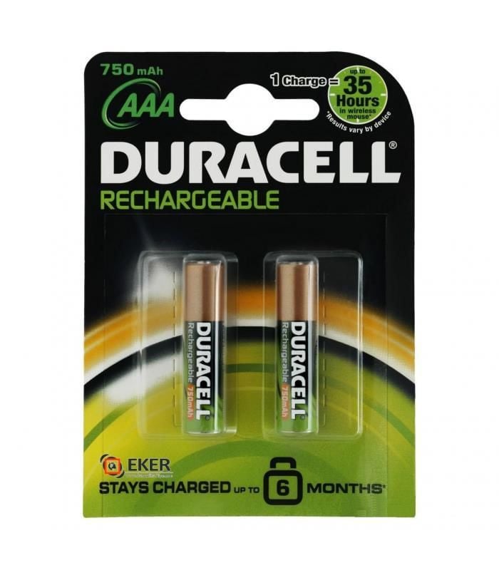 Duracell ŞÂžarjedilebilir İnce Kalem Pil 2'li AAA 750 mAh