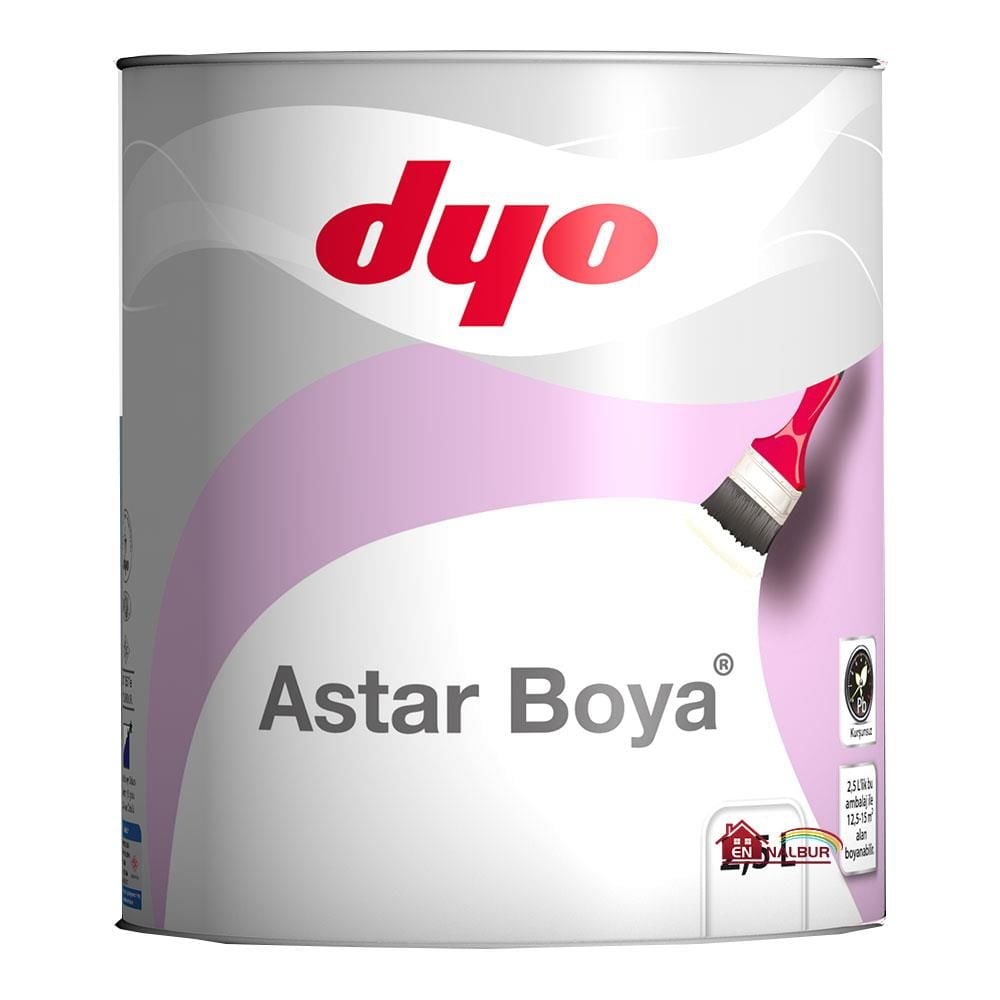 Dyo Sentetik Astar Boya 2,5 Litre Beyaz