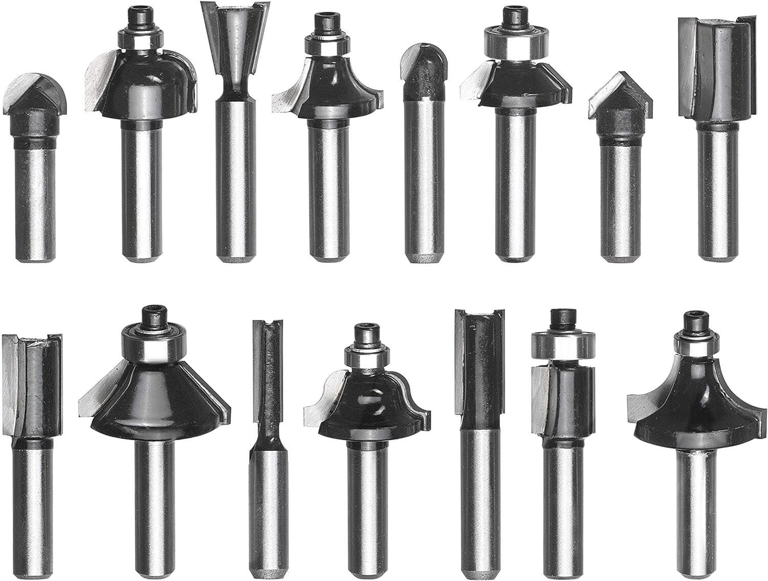 Einhell 15 Parça Karışık Freze Ucu Seti 8 mm Şaft