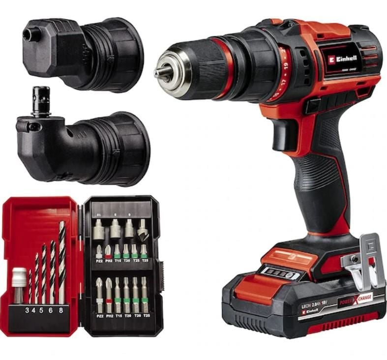 Einhell TeCd 18/45 3X LiÌ‡I +22 (1X2,0 Ah) Akülü Vidalama Set