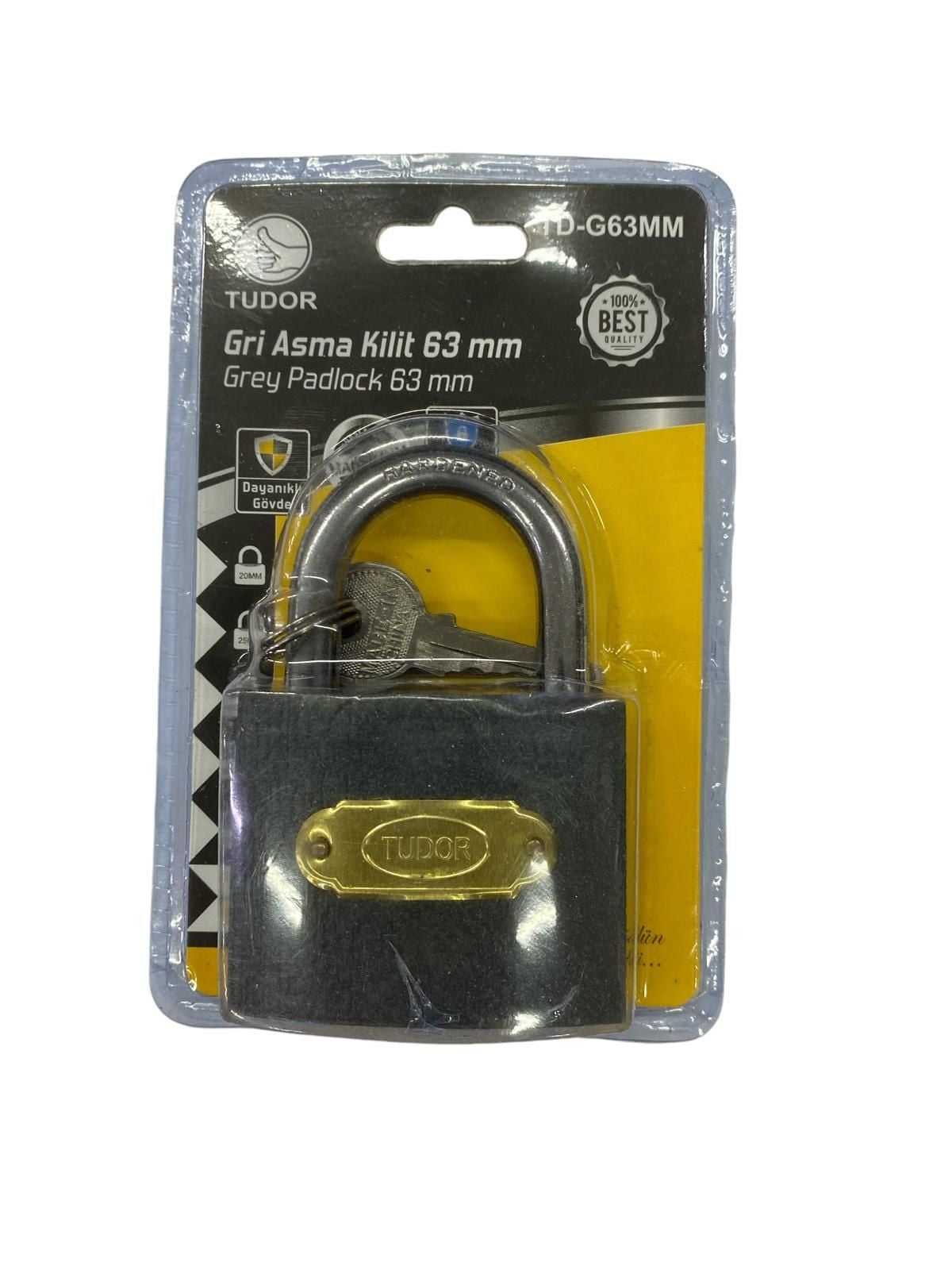 Ennalbur Tudor 63 mm Kısa Gri Asma Kilit