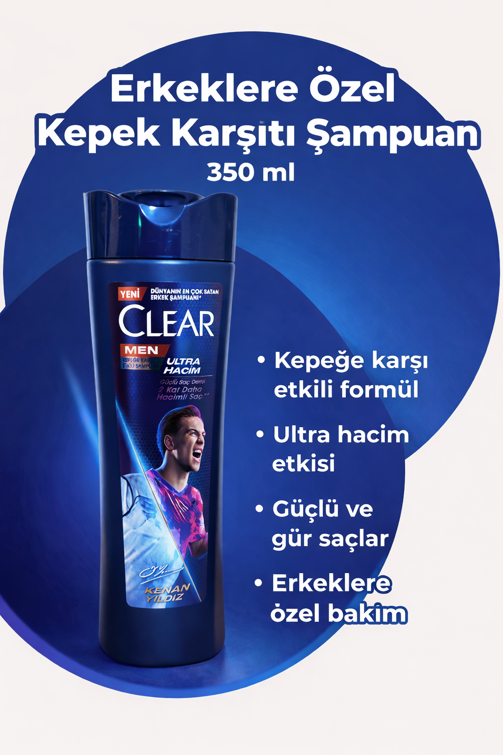 Erkeklere Özel Kepek Karşıtı Şampuan Ultra Hacim Etkili Güçlü Saç Derisi Temizliği 350 ml