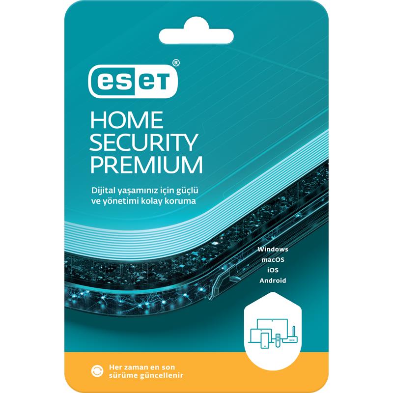 ESET HOME SECURITY PREMIUM 3 KULLANICI 1Â YILÂ KUTU
