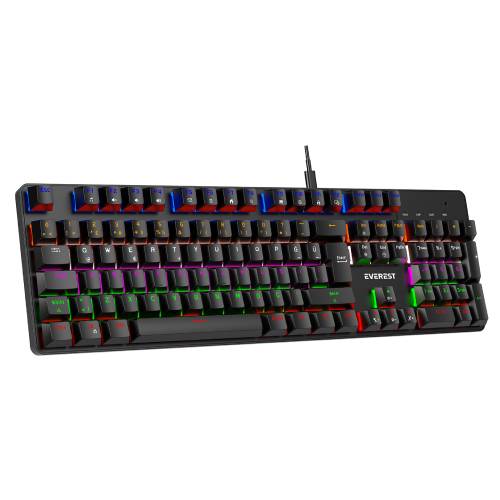 EVEREST LUMOS KB-MK1 Q TRK Usb Mekanik Switch RAINBOW RED SWITCH MEKANIK HISLI GAMING KLAVYE