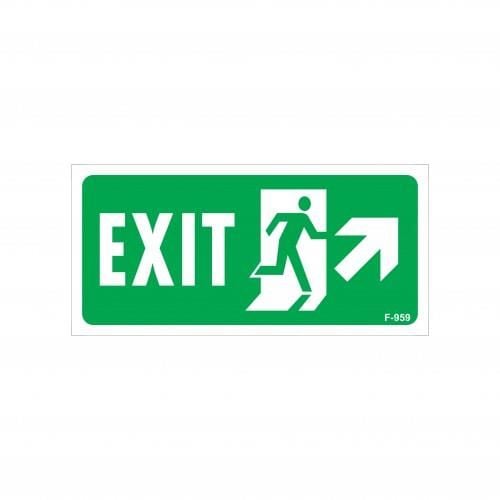 Exit Sağ Yukarı Uyarı Levhası 17,5X25 Kod:959
