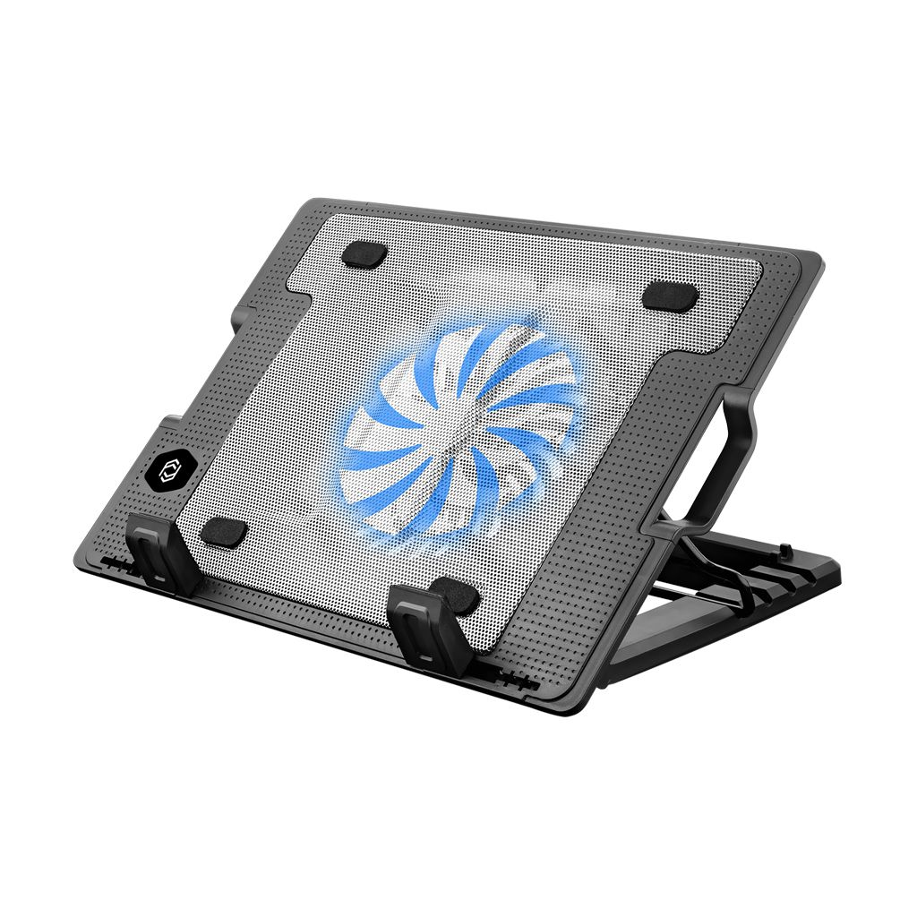 FRISBY FNC-37ST 14cm Fan, 10&amp;quot;-17&amp;quot; Notebook Soğutucu, 5 Kademeli Stand, Mavi Ledli (Siyah)