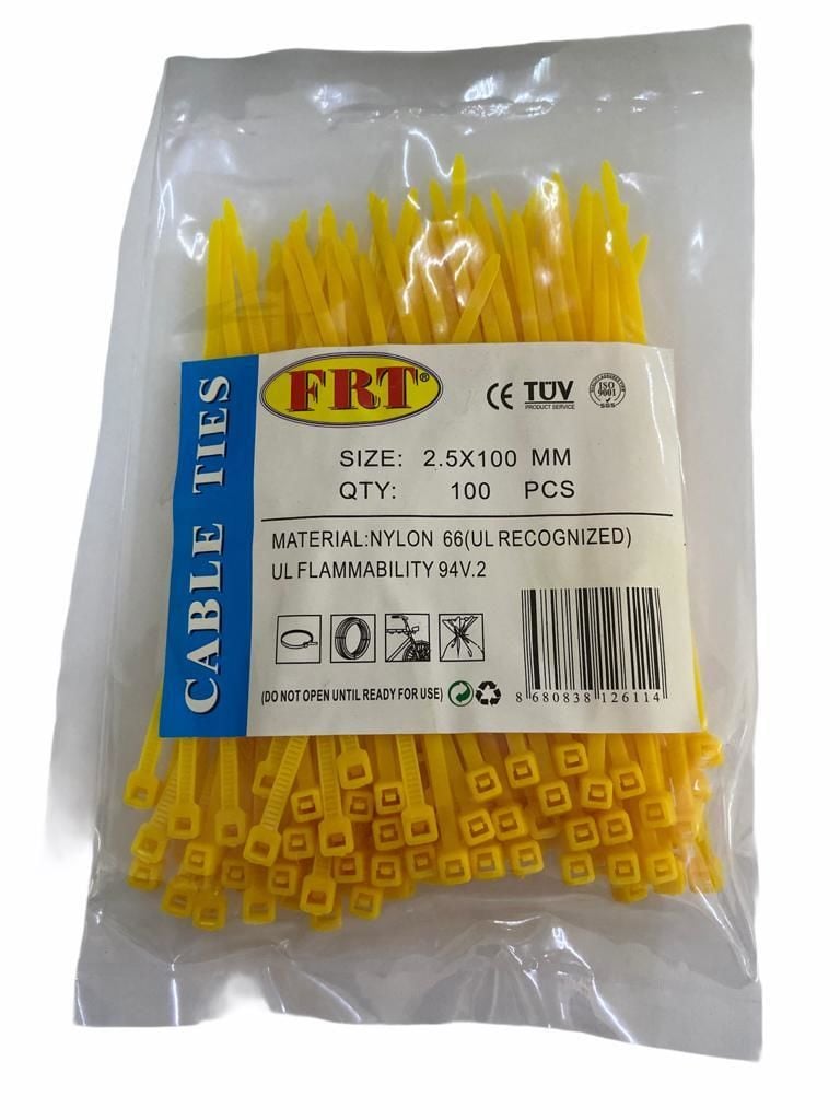 Frt Sarı 2,5X100 Kablo Bağı
