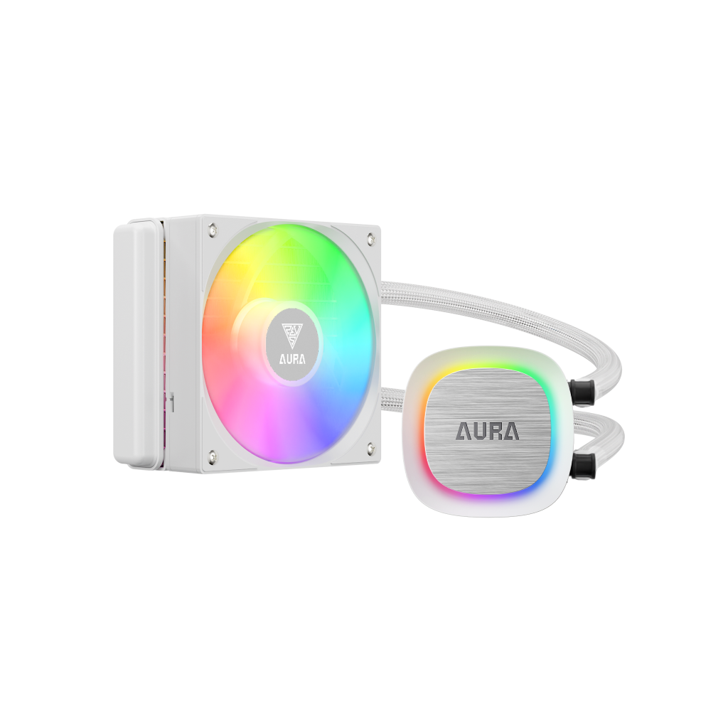 GAMDIAS AURA GL120 V2 WH, White Edition, 120mm, RGB, 1 Fanlı, CPU Sıvı Soğutma