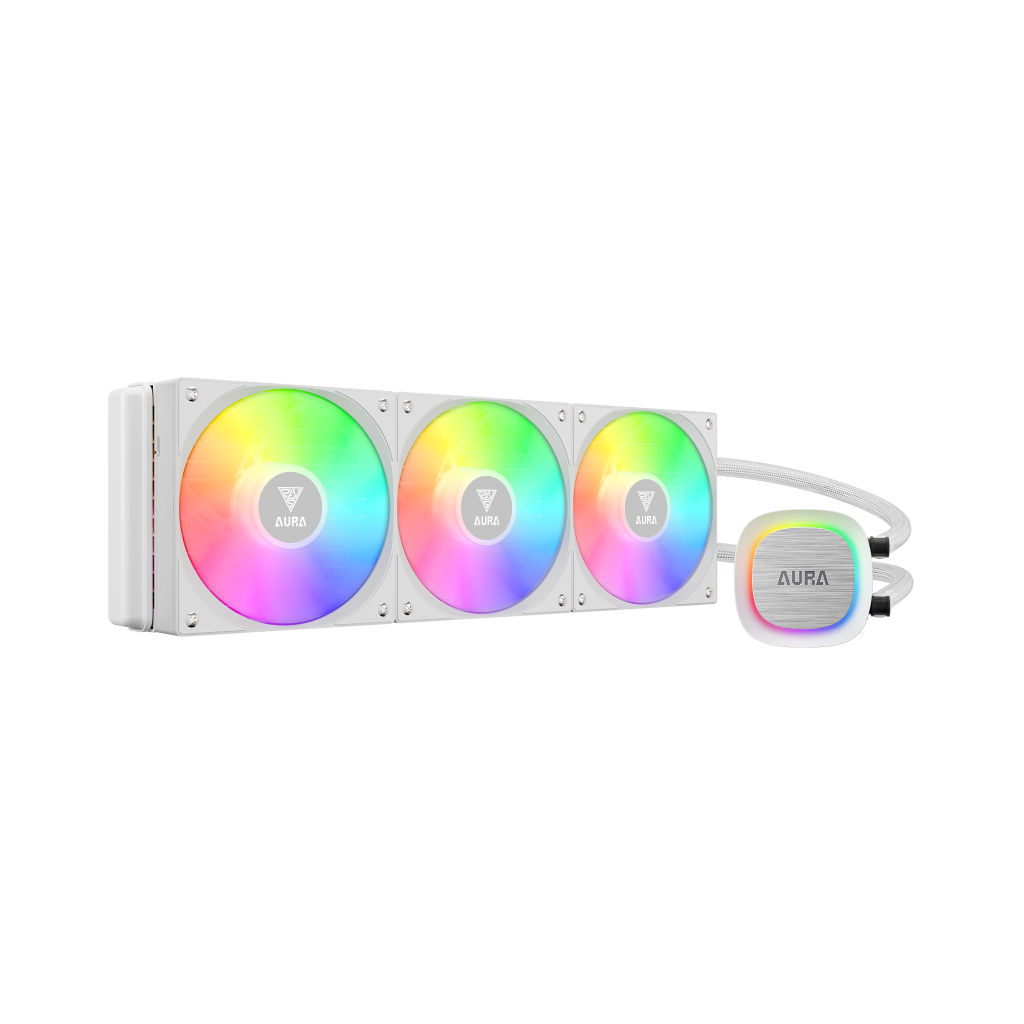 GAMDIAS AURA GL360 V2 WH, White Edition, 360mm, RGB, 3 Fanlı, CPU Sıvı Soğutma