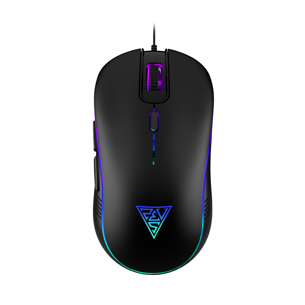 GAMDIAS AURA GS3, Çok Renkli Aydınlatma, USB Kablolu, 6 Tuşlu, Gaming Mouse, 3.600 DPI, Siyah
