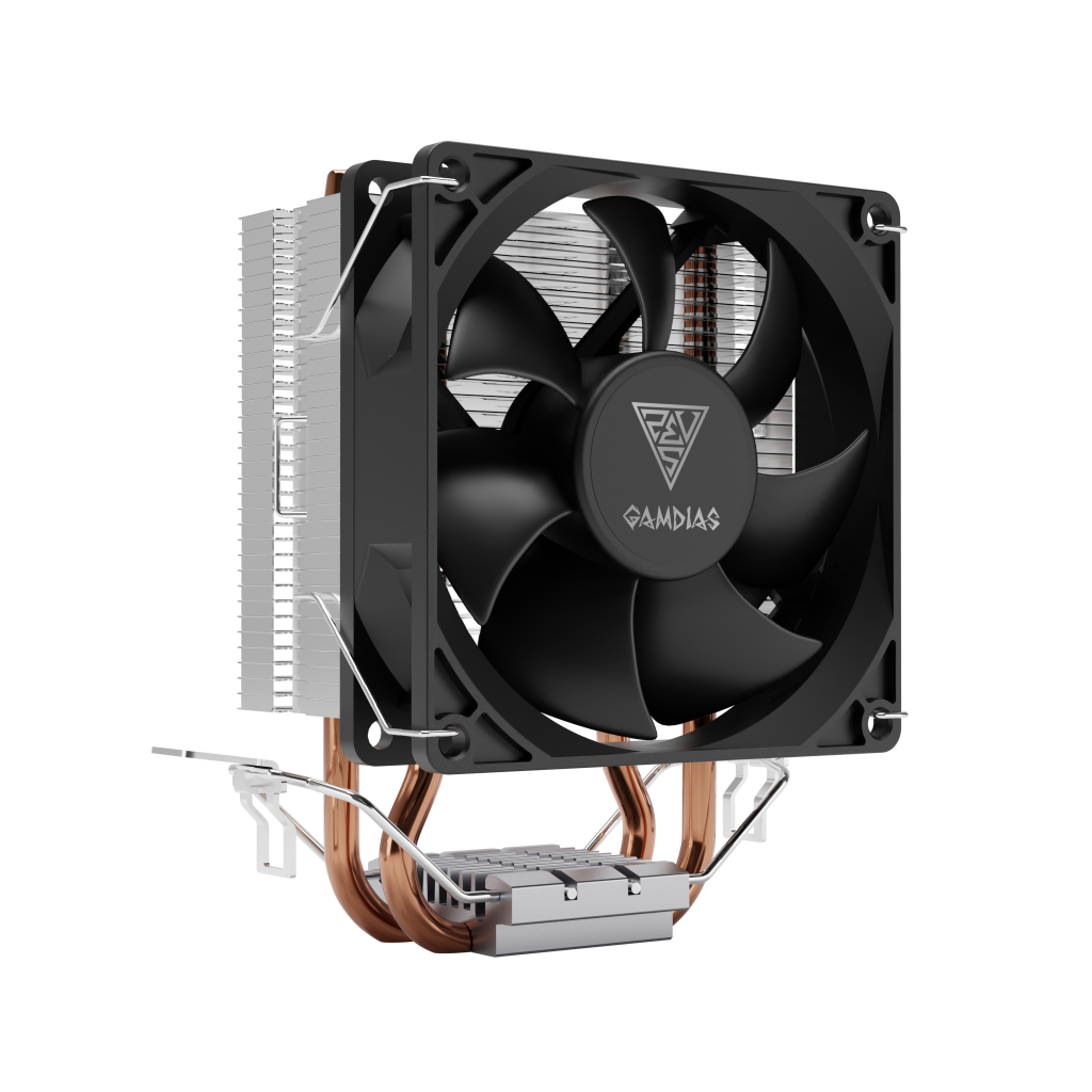 GAMDIAS BOREAS E1-210 MONO, 92mm, CPU Kule Tipi Hava Soğutma, Doğrudan Temas Teknolojisine Sahip 2 adet Gelişmiş Bakır Isı Borusu (AMD AM5 ve INTEL Tüm işlemciler ile uyumlu)