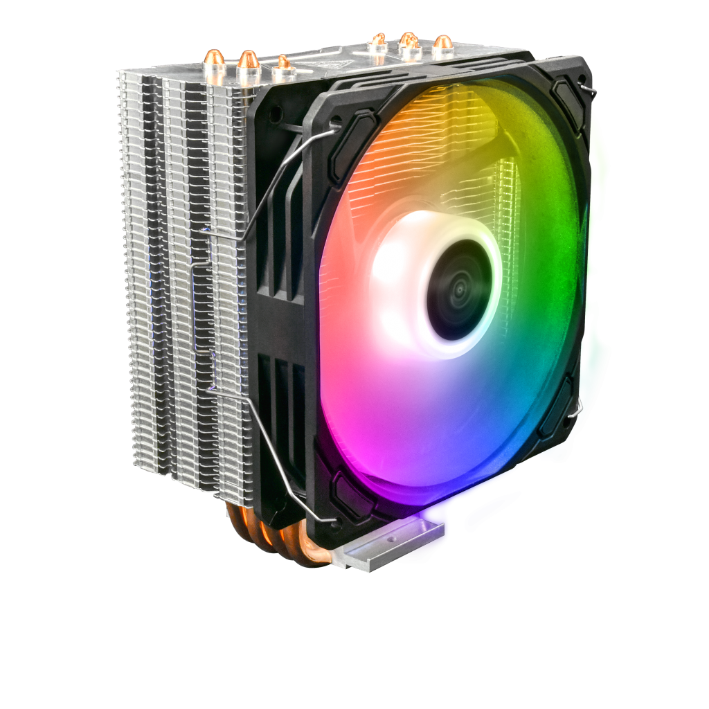 GAMDIAS BOREAS E1-410, ARGB, 120mm, CPU Kule Tipi Hava Soğutma, Doğrudan Temas Teknolojisine Sahip 4 adet Gelişmiş Bakır Isı Borusu (AMD AM4-AM5 ve INTEL Tüm işlemciler ile uyumlu)