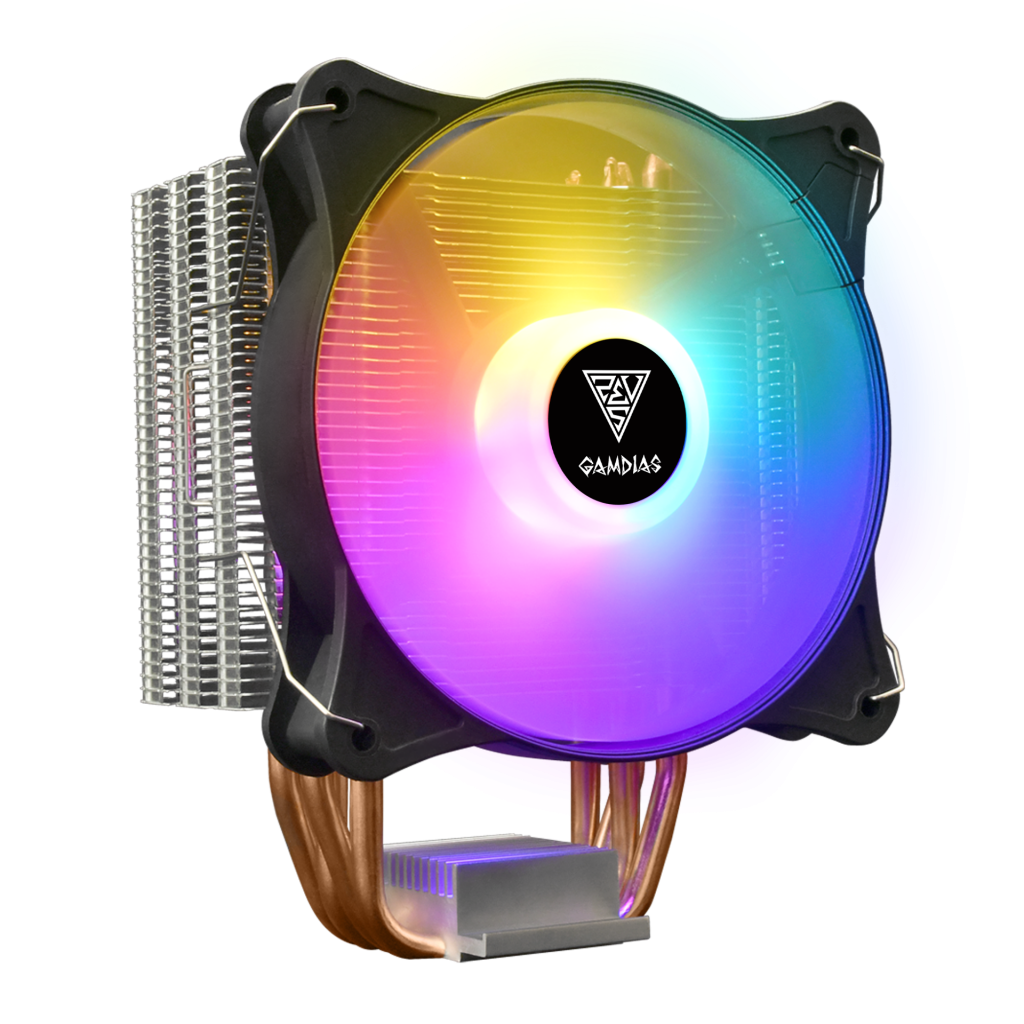 GAMDIAS BOREAS E1-410 Lite, ARGB, 120mm, CPU Kule Tipi Hava Soğutma, Doğrudan Temas Teknolojisine Sahip 4 adet Gelişmiş Bakır Isı Borusu (AMD AM4 ve INTEL Tüm işlemciler ile uyumlu)