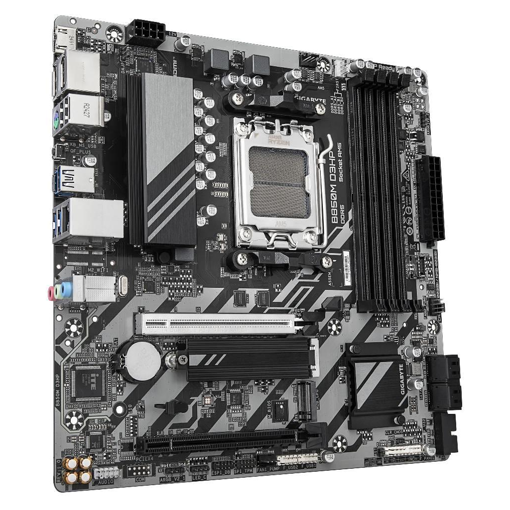 GIGABYTE B850M D3HP, 4xDDR5, 2xM.2, 2xDP, HDMI, Type-C, AM5 Soket GAMING Anakart