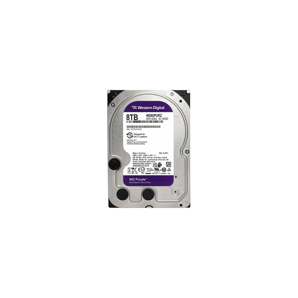 GV HD 8TB WD 3.5 PURPLE SATA3 5640RPM 256MB 7/24 GUVENLIK WD85PURZ (3 YIL RESMI DIST GARANTILI)