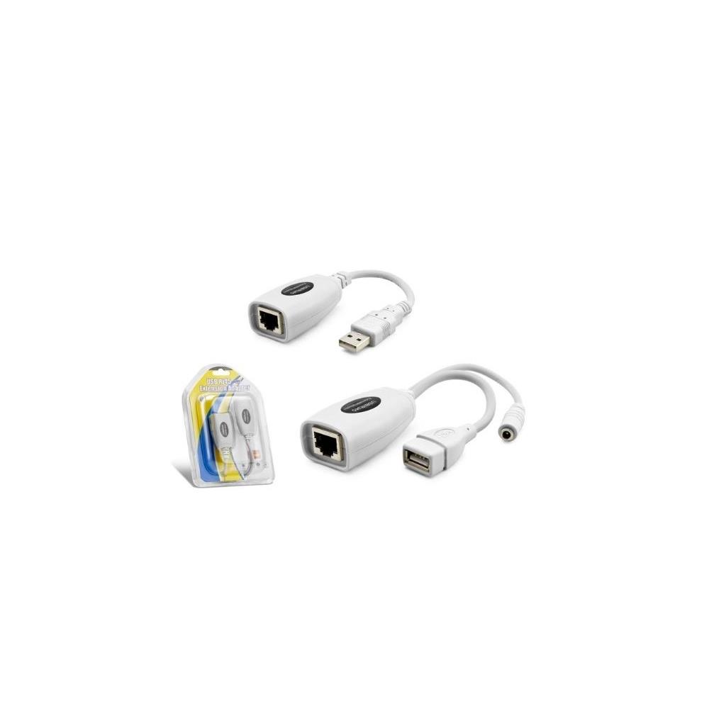 HADRON HDX5064 USB RJ45 KABLOLU UZATICI SETİ 60 M - BEYAZ