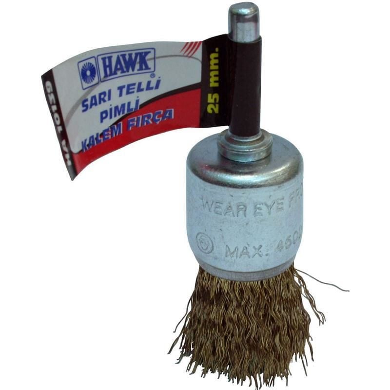 Hawk 10137 30 Mm Sarı Telli Pimli Kalem Fırça