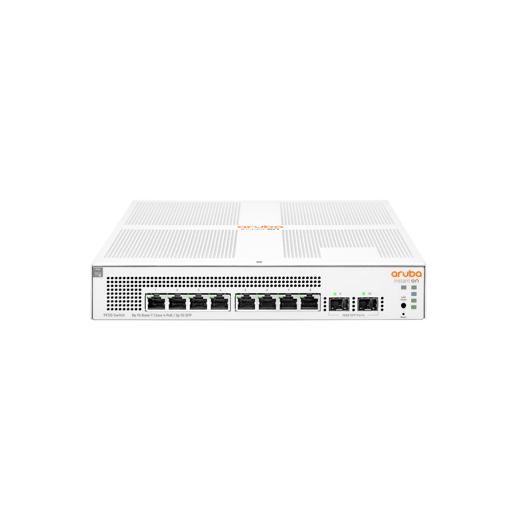 HP Aruba Instant On, JL681A, 1930-8G, 8Port, GigaBit, PoE 124W, 2 Port Gigabit SFP, Yönetilebilir, Rack Mount Switch