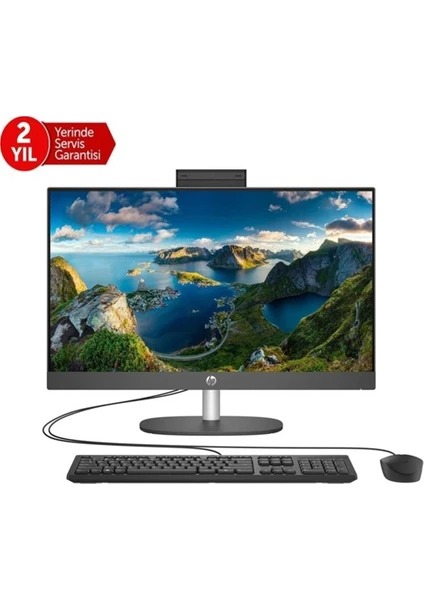 HP ProOne 240 G10 B70VFAT 23.8 i5 1334 16 GB 512GB SSD Dos WIFI 6 ALL IN ONE BİLGİSAYAR Siyah