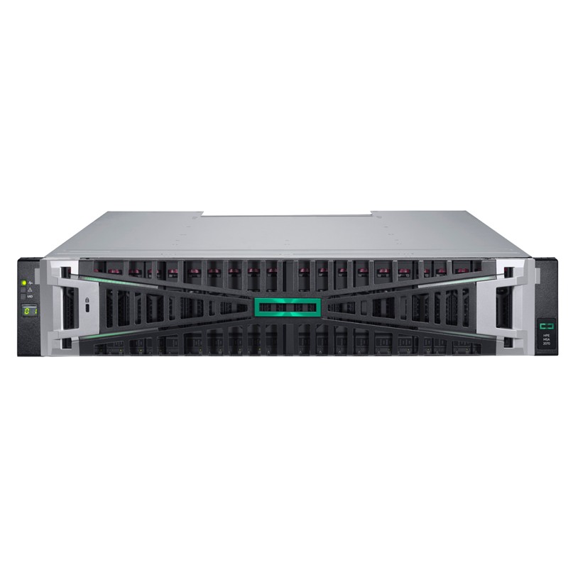 HPE MSA 2070 SFF P79245-B25 2X32GB FC 4-PORT CONTROLLER 12X1.92TB SSD 4X32GB SFP FC XCVR 23TB STORAGE