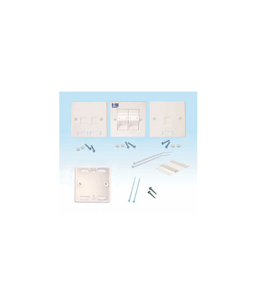 İngiliz Tipi Çift Port Sıva Altı Priz, şeffaf muhafazalı etiketli.45 derece açılı