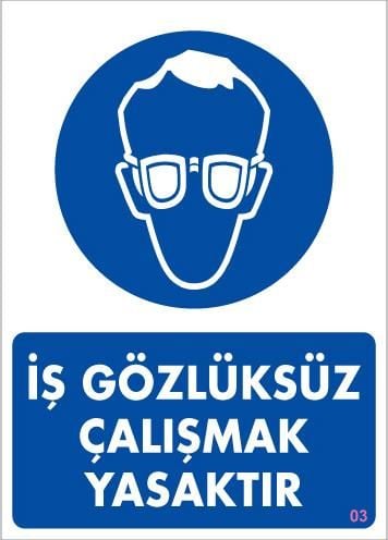 İş Koruyucu Takınız Uyarı Levhası 25X35 Kod:3