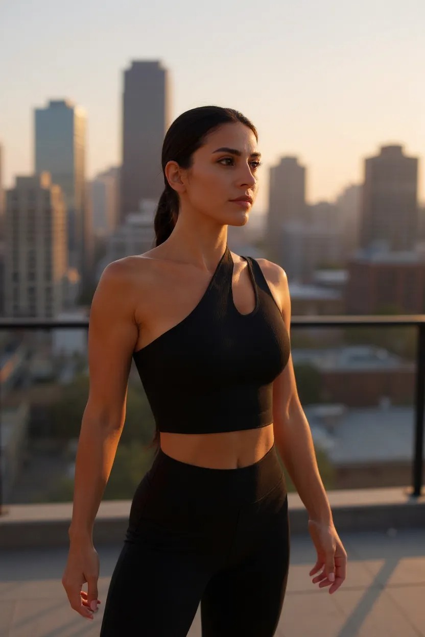 Kadın Siyah Tek Omuz Cut Out Detaylı Crop Top Bluz – Şık, Rahat ve Kolay Kombinlenebilir