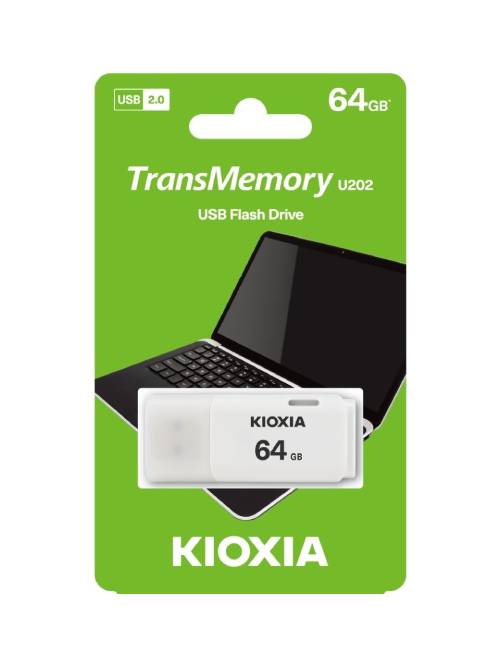 KIOXIA 64GB U202W USB 2.0 FLASH BELLEK Beyaz