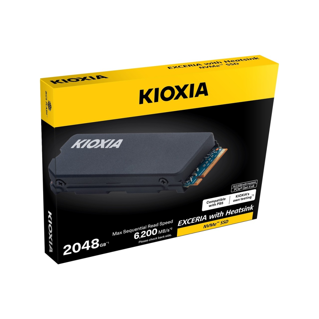 KIOXIA EXCERIA HEATSINK G4, LSC11K2T04G8, 2TB, 6200/4900, Gen4, NVME PCIe M.2 2280, SSD,(Soğutuculu)