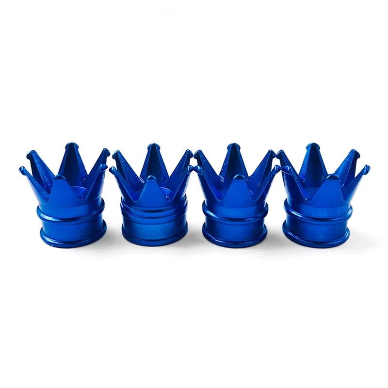 Kral Tacı Alüminyum Sibop Kapağı 4'lü Mavi