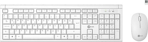 LENOVO LECOO Q Kablosuz Beyaz Klavye/Mouse Set KW200