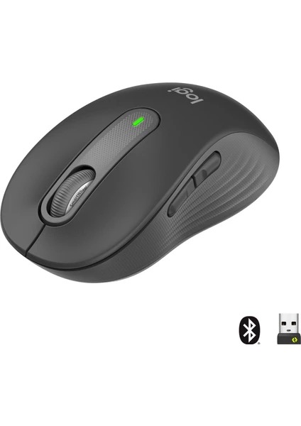 Logitech M650 910-006253 SIGNATURE KABLOSUZ Usb Nano Alıcılı SAĞ EL TAM BOYUTLU Siyah Mouse