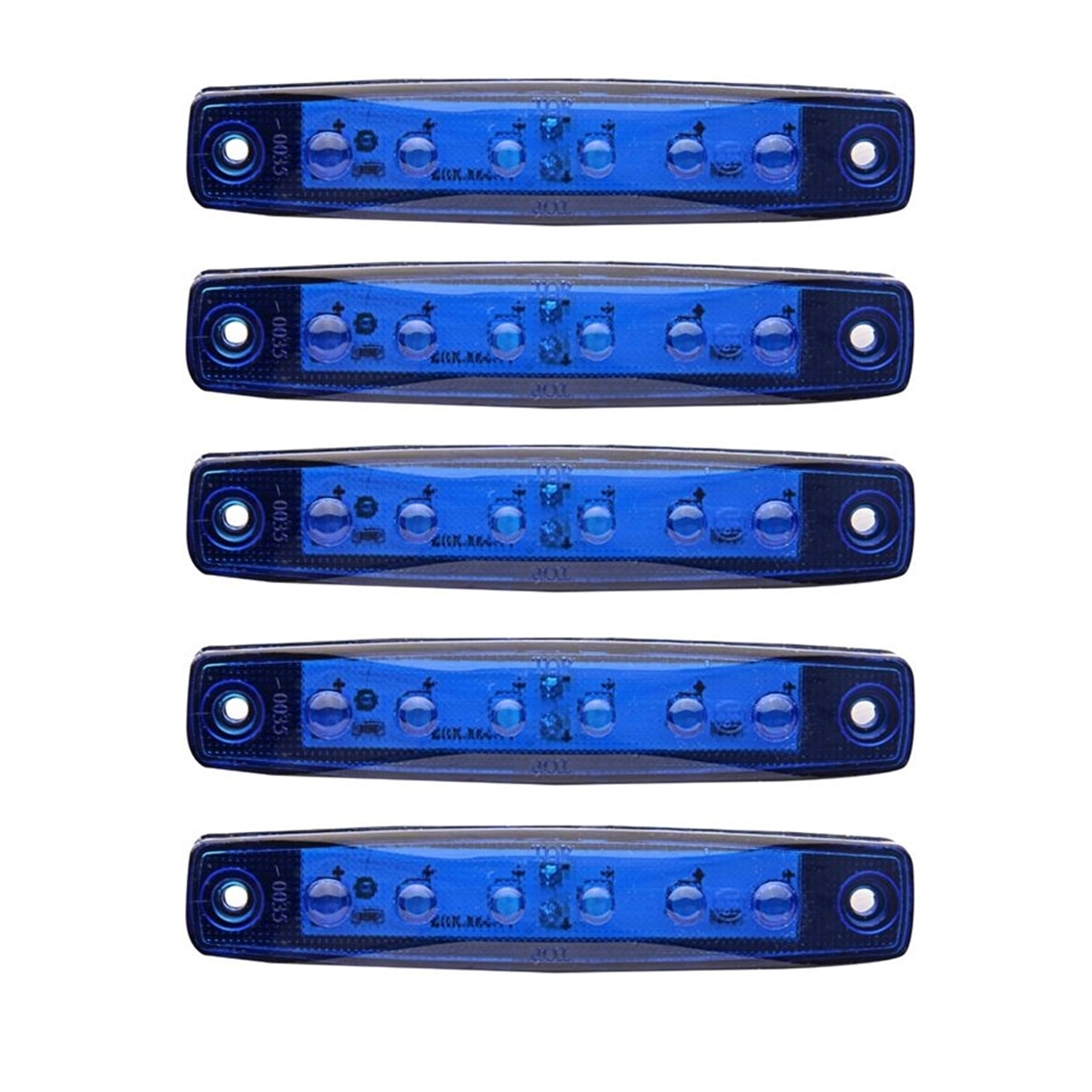 Mavi Parmak Led Dorse Lamba 6 Ledli 12-24V 5'li